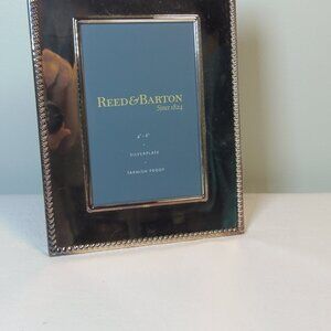 Y2K Reed & Barton 4" X 6" Picture Beaded Edge Frame Silver Plated Minimalist  Do